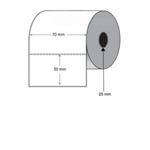 STARTSP 70mm x 30mm termosildi südamik 25mm etiketid rullis 1000 Dore analoog