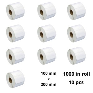 Thermal Labels 100mm x 200mm, 76 mm, 1000 pcs roll, 10 pcs