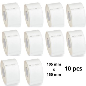 Thermal Labels 105mm x 150mm, 76 mm core, 1000 pcs roll, removable, 10 pcs