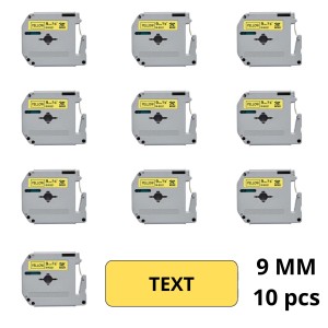 Brother M-K621BZ MK-621BZ MK621BZ label tape Dore compatible set 10 pcs