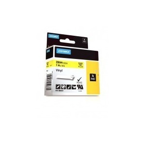 DYMO Rhino vinüülteip 24 mm x 5 5 m must kollasel (1805431)