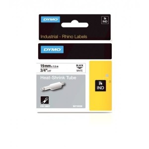 Dymo Rhino Heat-shrink tube 19 mm x 1.5m black on white (18057 )