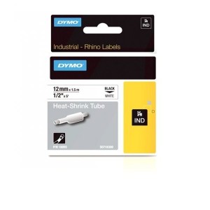 Dymo Rhino Heat-shrink tube 12 mm x 1.5m black on white (18055)