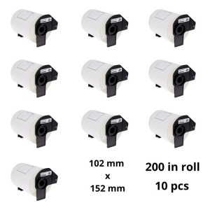 Brother DK-11241 DK11241 102mm x 152mm Thermal Paper Labels Dore manufacturer, 10 pcs
