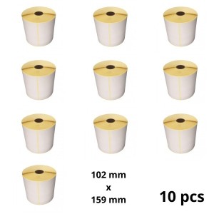 Zebra 3010066-T 102mm x 159mm Thermal Paper Labels 25 mm Core Dore Manufacturer, 10 pcs