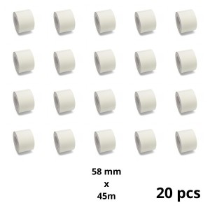 Zebra 58mm x 45000mm Thermal Paper Labels 40 mm Core Dore Manufacturer, 20 pcs