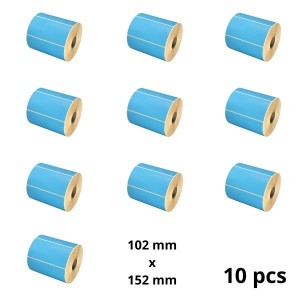 Zebra 800264-605 102mm x 152mm Thermal Paper Labels 25 mm Core Dore Manufacturer, 10 pcs