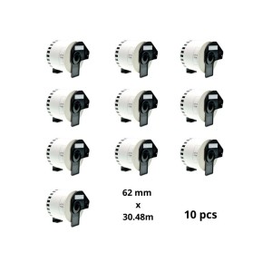 Brother DK-22205 DK22205 62mm x 30m термо рулоны этикеток GROF производитель, 10 шт