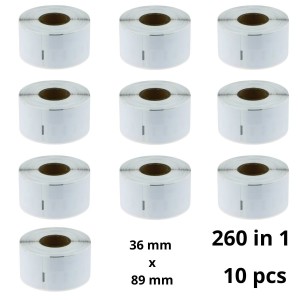 Dymo 99012 S0722400 etiķetes rullis Dore saderīga komplekts 10 gab.