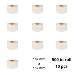 Zebra 800264-605 102mm x 152mm Thermal Paper Labels 25 mm Core Dore Manufacturer, 10 psc