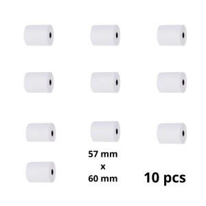 Rull kassaaparaadile 57mm x 60mm x 12mm 44 meetrit, 10 tk