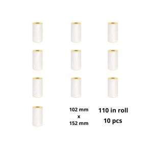 Zebra 3005281-T 102mm x 152mm Thermal Paper Labels 19 mm Core Dore Manufacturer, 10 pcs Removable