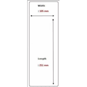 Zebra 3009479-T termosildid 105 mm x 251 mm, 76 mm südamik, 250 tk rullis