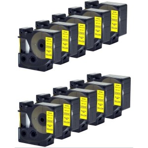 Dymo 45808 S0720880 D1 label tape Dore compatible set 10 pcs