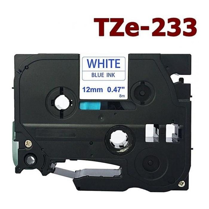 Dofe analog printeri label Brother TZ-233 TZ233 TZe-233 TZe233 Blue on White